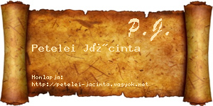 Petelei Jácinta névjegykártya